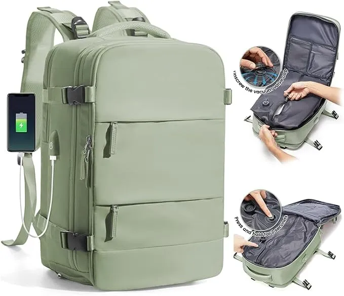 SZLX Mochila al Vacío con Bomba, Ideal para Equipaje de Mano Ryanair y Vueling