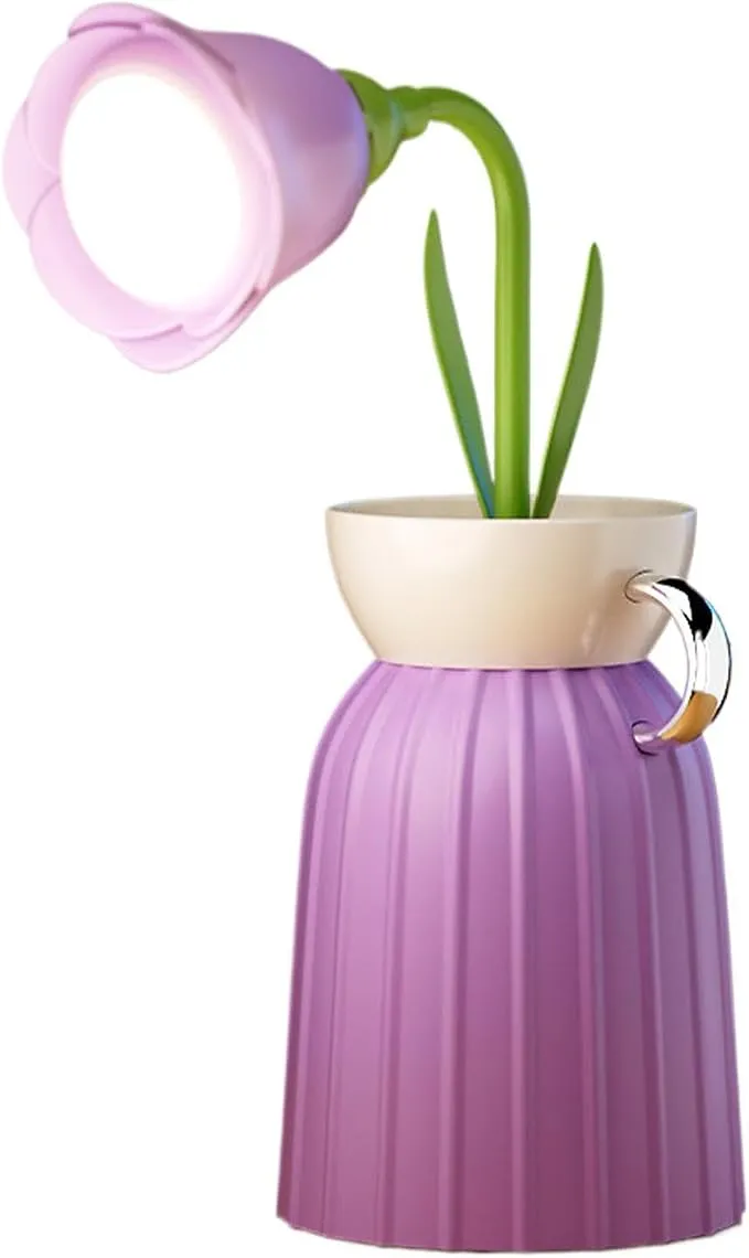 Lámpara de Mesa Flores Inalámbrica USB - Decoración y Luz Ambiental