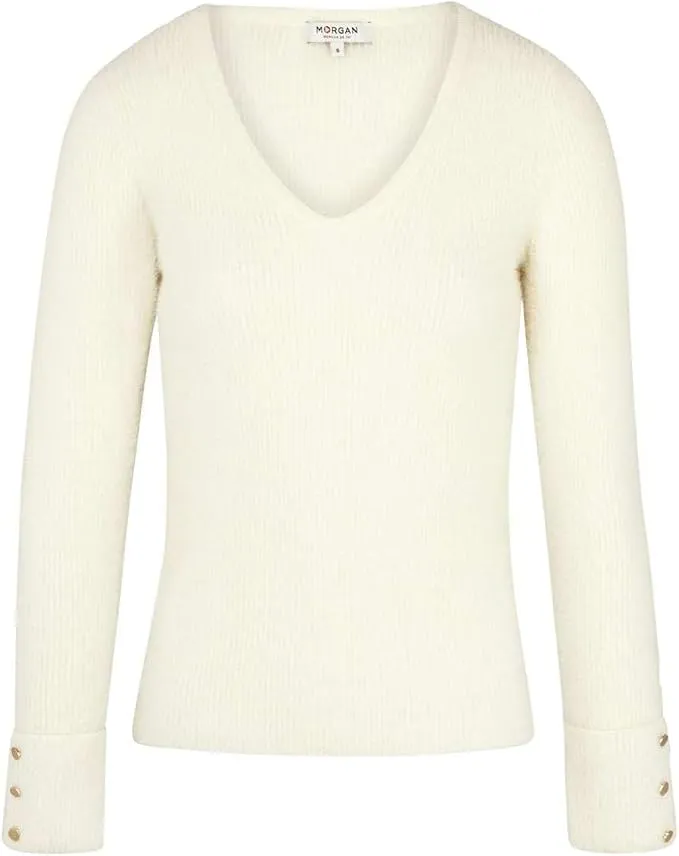 Morgan Jersey de Manga Larga, Color Marfil, Talla XXL
