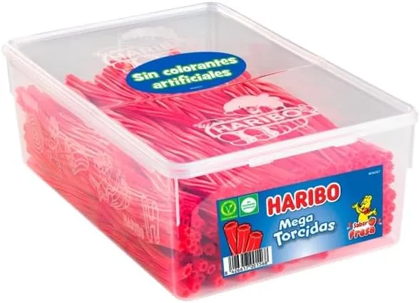 Haribo Mega Torcidas Rojas - Tarro 200 Unidades