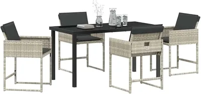 VIDA XL RATTAN 5 PIEZAS