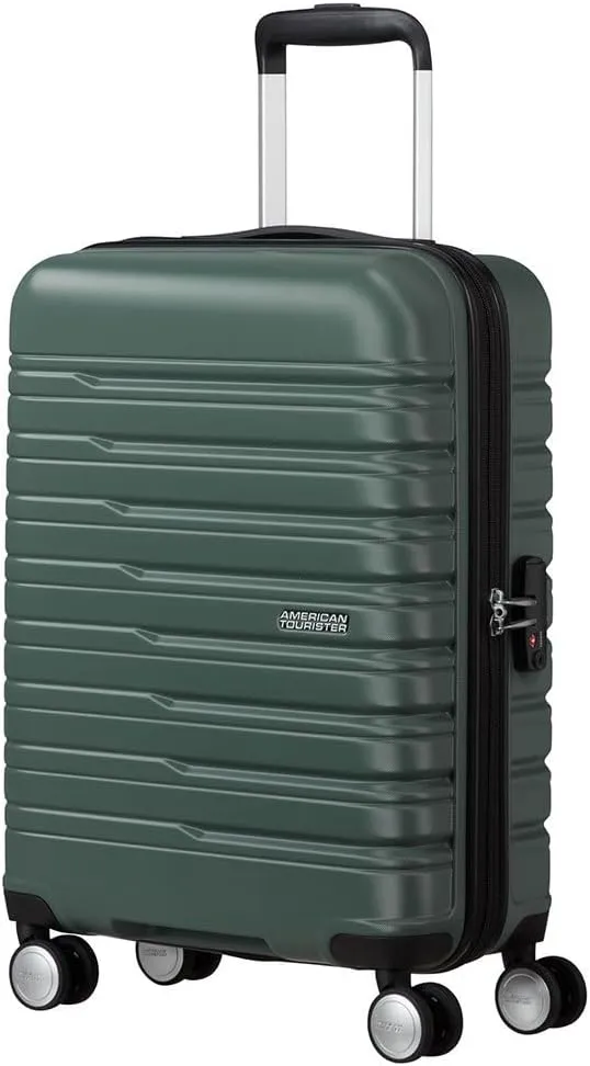 American Tourister Flashline Maleta de Cabina 55 cm Verde Rígida con Candado TSA