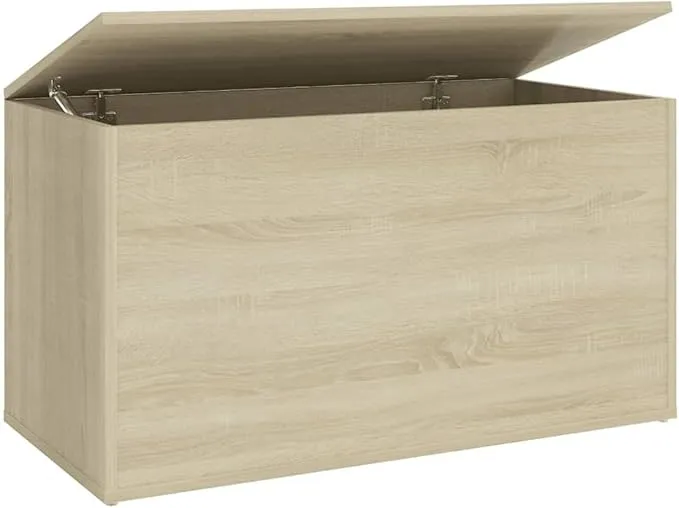 vidaXL Baúl de Almacenaje Roble Contrachapado 84x42x46cm