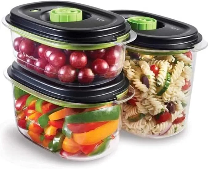 Lote 3 Recipientes FoodSaver 700ml para Conservación al Vacío