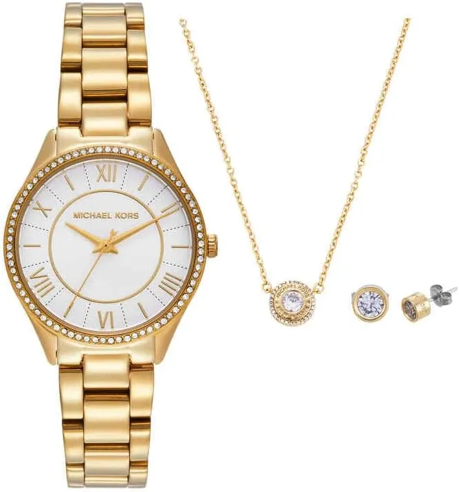 Michael Kors Reloj Lauryn para Mujer, Movimiento de Cuarzo, Correa de Acero Inoxidable o Piel