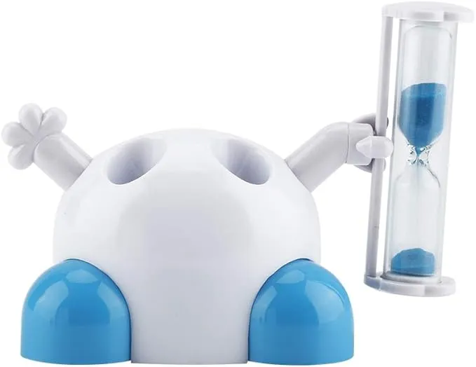Soporte dispensador para cepillo y pasta de dientes con temporizador