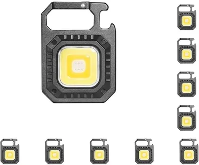 Pack 10 Linternas Llavero COB USB-C Plegables Mealoodiousmusea