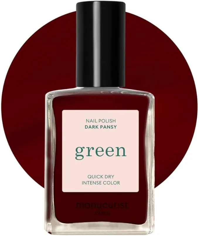 Manucurist Green Pintauñas Dark Pansy Burdeos - Secado Rápido y Larga Duración