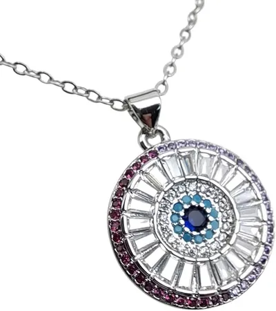 Colgante Ojo Turco EKONAT de Acero Inoxidable Unisex Antialérgico Resistente al Agua