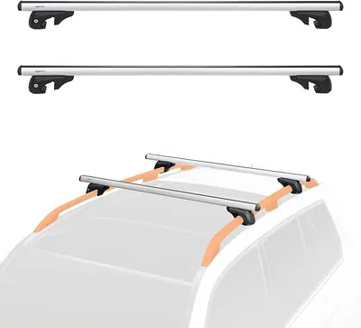 Amazon Basics Portaequipajes de Techo para Rieles Cruzados (52 Pulgadas)