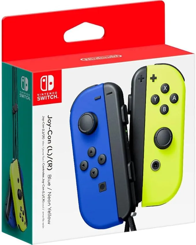 Nintendo Switch Joy-Con-Controller, links blau/rechts, neongelb