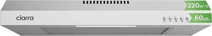 CIARRA Campana Extractora Bajo Mueble 60 cm Plateado CAS6903B