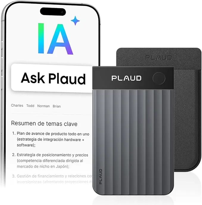 Plaud Note Pro Grabadora IA - Transcripción Inteligente de Voz