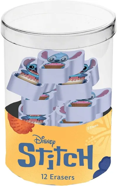 Disney Lilo y Stitch Mix-Cubo con 12 Gomas de Borrar