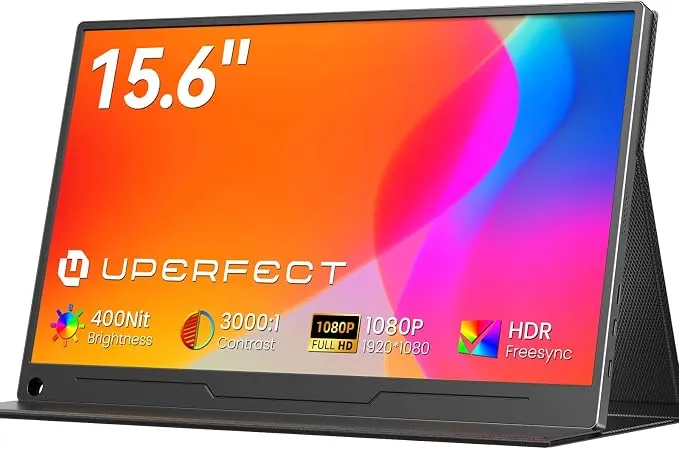 UPERFECT Monitor Portátil 15.6" Full HD IPS 125% sRGB con USB-C y HDMI