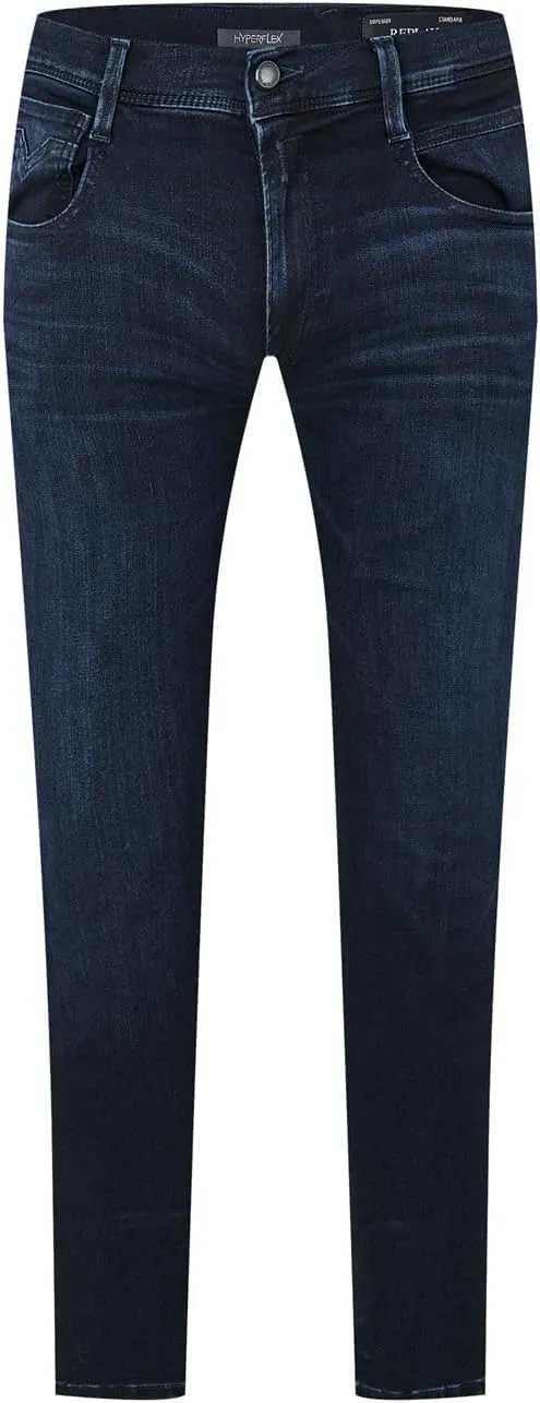 Replay M914 Anbass Hyperflex Jeans Hombre Azules Oscuros