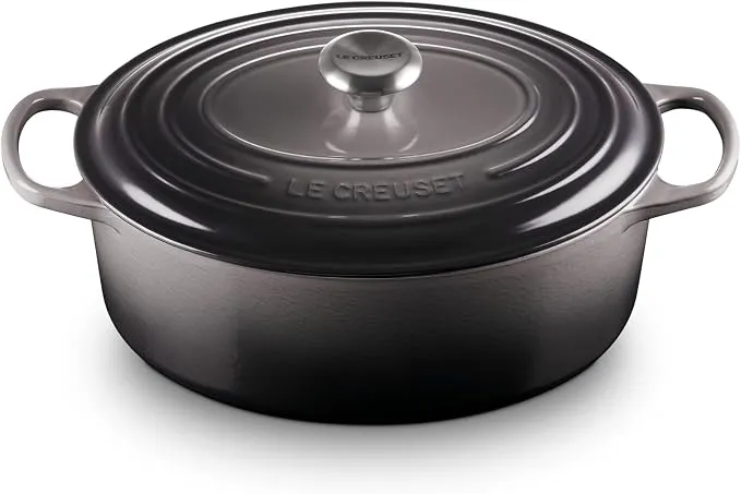 Le Creuset Cocotte Ovalada de Hierro Fundido Signature, 31 cm - Gris Flint