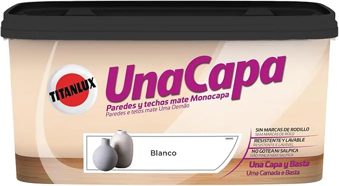 Titanlux Pintura para Paredes Blanco Lavable 4L