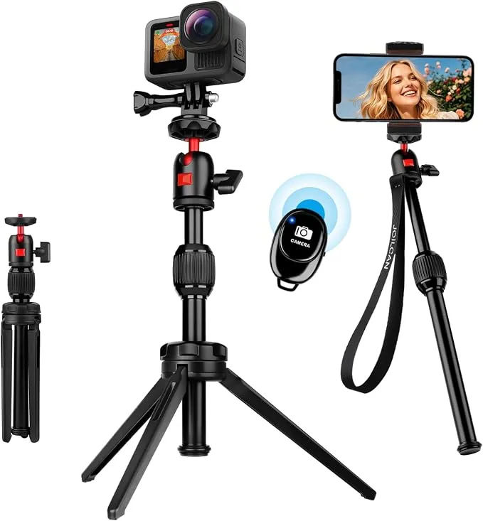 Trípode JOILCAN Mini Action con Control Remoto y Giro 360°