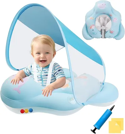 Flotador para bebé Ninonly con sombrilla UV