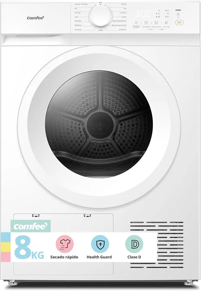 Secadora Comfee CD08EHP05W Bomba de Calor 8kg Secado Rápido