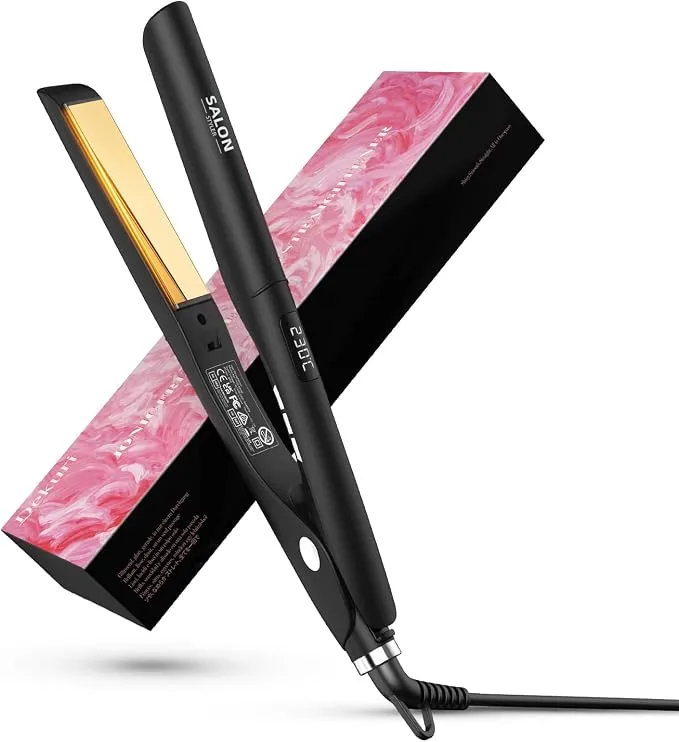 Plancha y Rizadora de Pelo 2 en 1 Dekuri con Placas de Titanio y Pantalla LCD