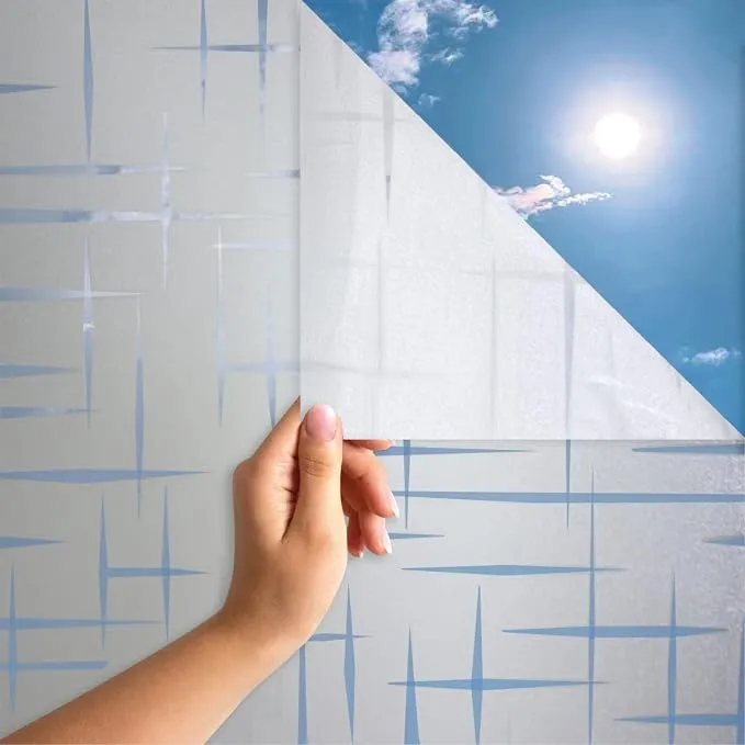 Vinilo Decorativo Estrellas para Ventanas - 0.30x2m - Adhesión Estática sin Pegamento