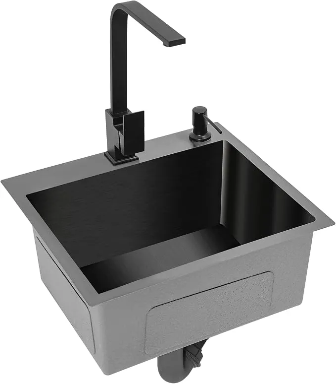 Fregadero de Cocina Antiatascos de Acero Inoxidable con Dispensador de Jabón