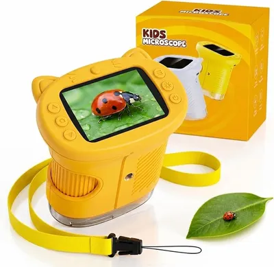 Microscopio Digital Infantil 4K OAEBLLE con Zoom 1000X y Pantalla IPS