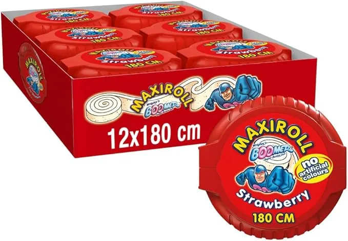 CHICLE BOOMER MAXIROLL FRESA