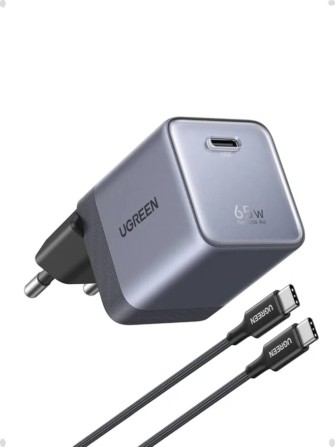 Cargador UGREEN Nexode Air 65W con Cable USB C