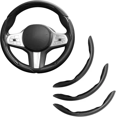 EINESIN Funda Volante Fibra Carbono 3 Unidades