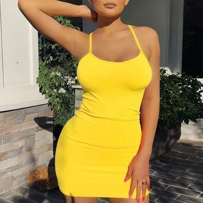 Vestido sexy sin mangas