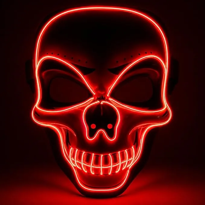 Máscara LED Calavera TK con Control Remoto para Fiestas