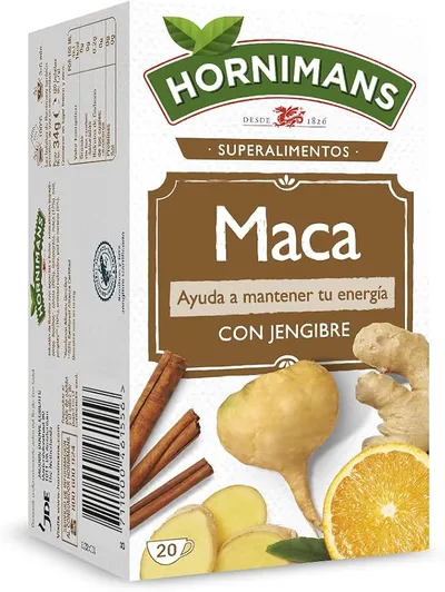 Hornimans Infusión de Maca con Jengibre 100% Natural (20 bolsitas)