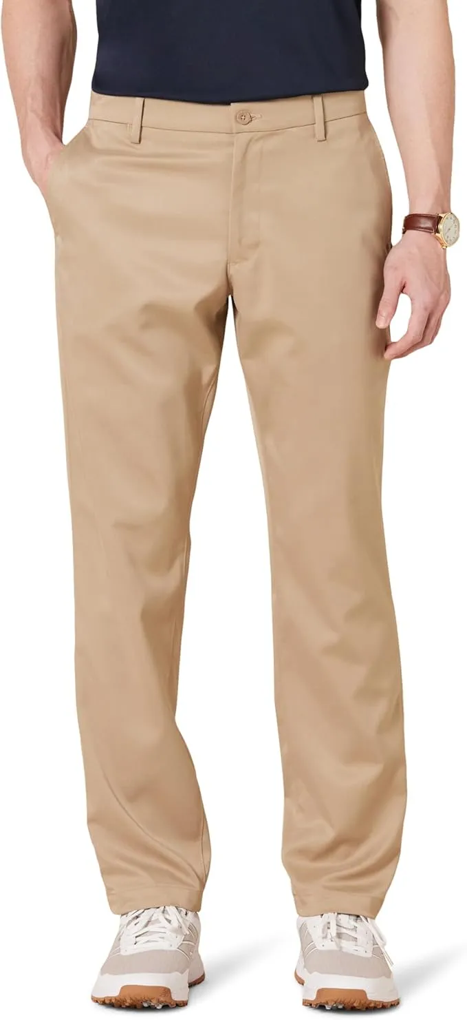 Pantalones Elásticos de Golf Amazon Essentials Hombre - Secado Rápido y Sin Arrugas