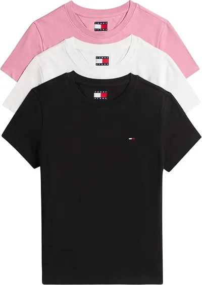 Tommy Jeans Camisetas de Manga Corta Pack de 3 Mujer