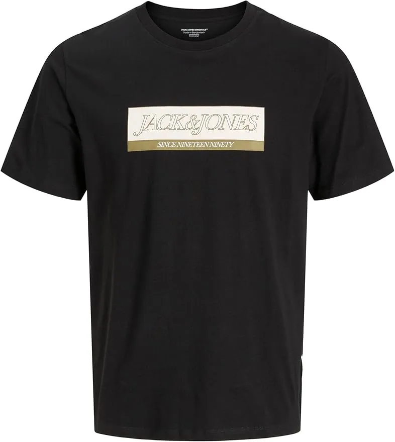 JACK & JONES Jorinwood Block Branding tee SS Cn Hombre (Pack de 1)
