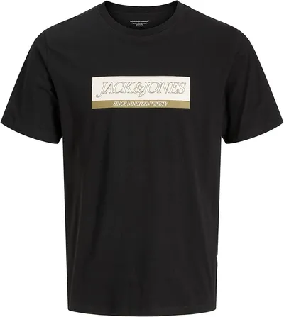 JACK & JONES Jorinwood Block Branding tee SS Cn Hombre (Pack de 1)