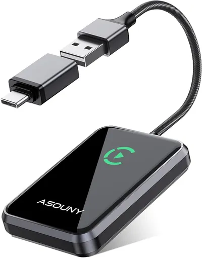 ASOUNY Adaptador Inalámbrico CarPlay