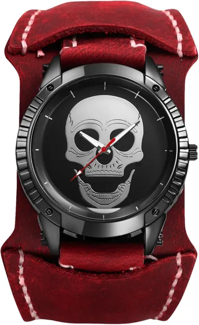 OIDEA Reloj Cuero Steampunk Hombre