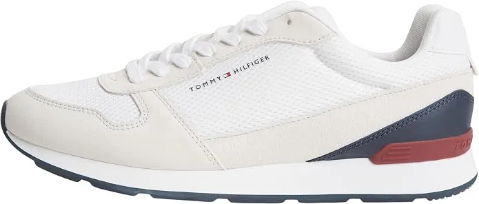 Zapatillas Tommy Hilfiger Runner Hombre Piel Multicolor RWB Talla 42