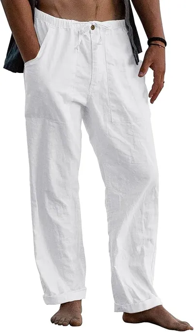 PANTALONES LINO AJUSTE HOLGADO