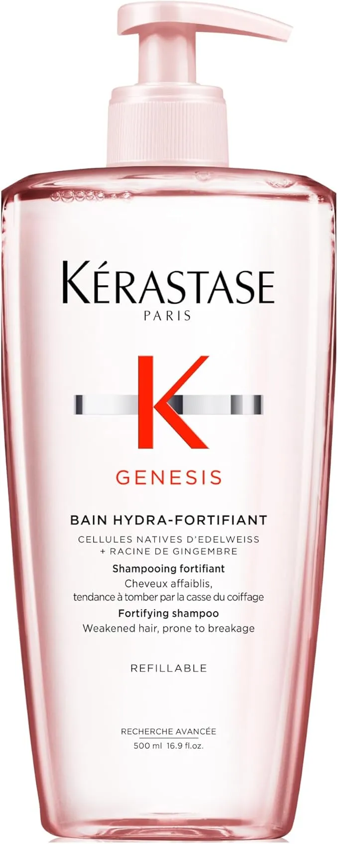 Champú Kérastase Genesis Hydra-Fortifiant Recargable 500ml - Anti-Caída y Fortificante