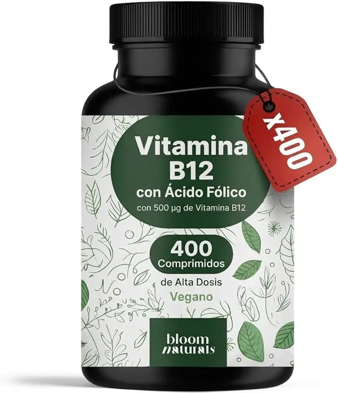Pack 400 Comprimidos Vitamina B12 y Ácido Fólico - Energía y Calidad Alemana