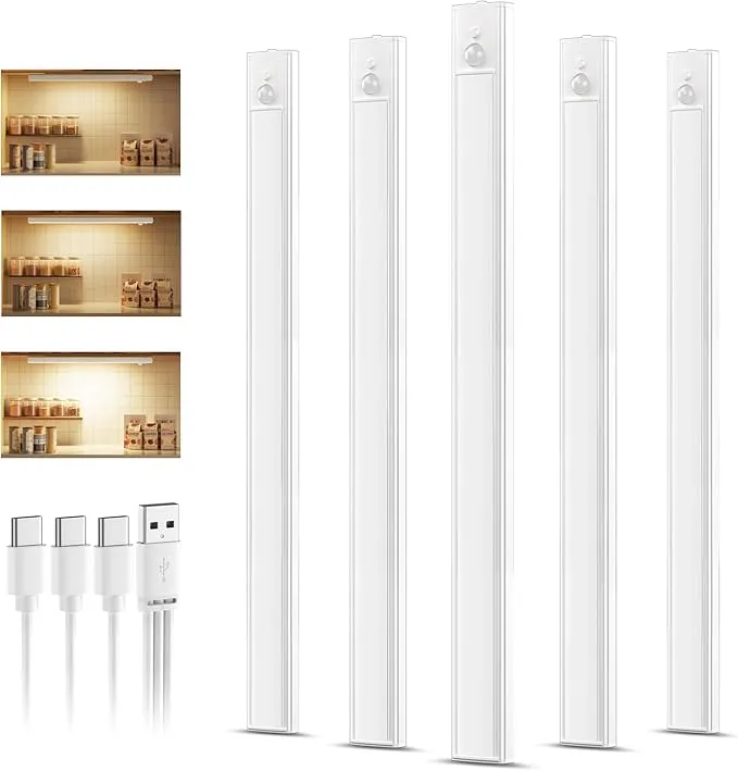 Daphomeu 5 Pack Luces LED Cocina Recargables con Sensor de Movimiento