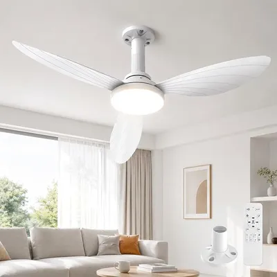 Hisummer 106cm Ventilador de Techo con Luz