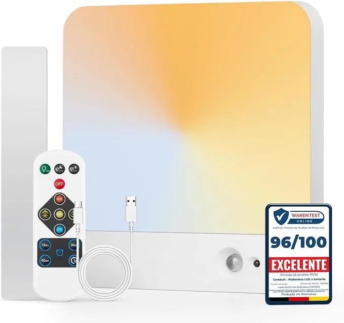 Lámpara LED Recargable Combuh con Mando a Distancia - Luz sin Cables