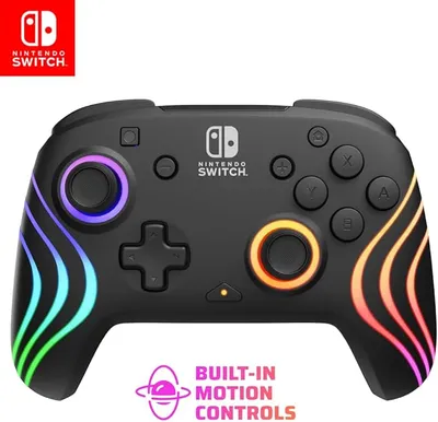 PDP Nintendo Switch Afterglow Wave Wireless Black