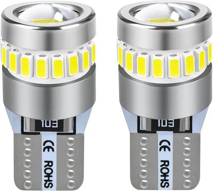 LTONXEN T10 W5W LED Bombillas 6000K Blanca Luz 12V 500Lm (2 Pcs)